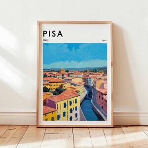 Pisa Poster, Italy Travel Print, European Wall Art, Leaning Tower Decor, Pisa Travel Gift, Cityscape Print, Italy Travel Art