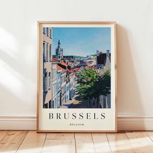 Brussels Poster, Belgium Travel Print, European Wall Art, Grand Place Decor, Brussels Travel Art, European Print, Belgium Poster