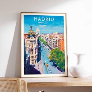 Madrid Poster, Madrid Spain Print, City Wall Art, Madrid Decor, Madrid Skyline Poster, Spain Print, Madrid Art Print, Madrid Travel Poster