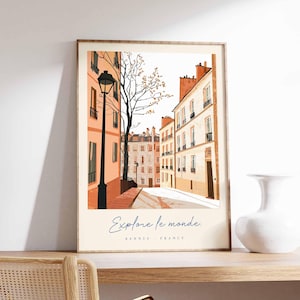 Rennes Poster, Frankreich Reisedruck, Kunstdruck Historisches Viertel, Frankreich Stadt Dekor, Bretagne Architektur Ansicht Kunst, Frankreich Reisegeschenk