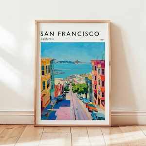San Francisco Poster, California Travel Print, USA Wall Art, Golden Gate Bridge Decor, San Francisco Travel Gift, California Travel Art