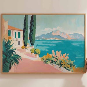 Corfu Poster, Greece Travel Print, Greek Island Wall Art, Ionian Sea Decor, Corfu Travel Art, Corfu Wall Art, Mediterranean Beach Print