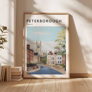 Peterborough Poster, UK Print, Peterborough Wall Art, Peterborough Decor, Peterborough Art Print, City Poster, Peterborough Photography