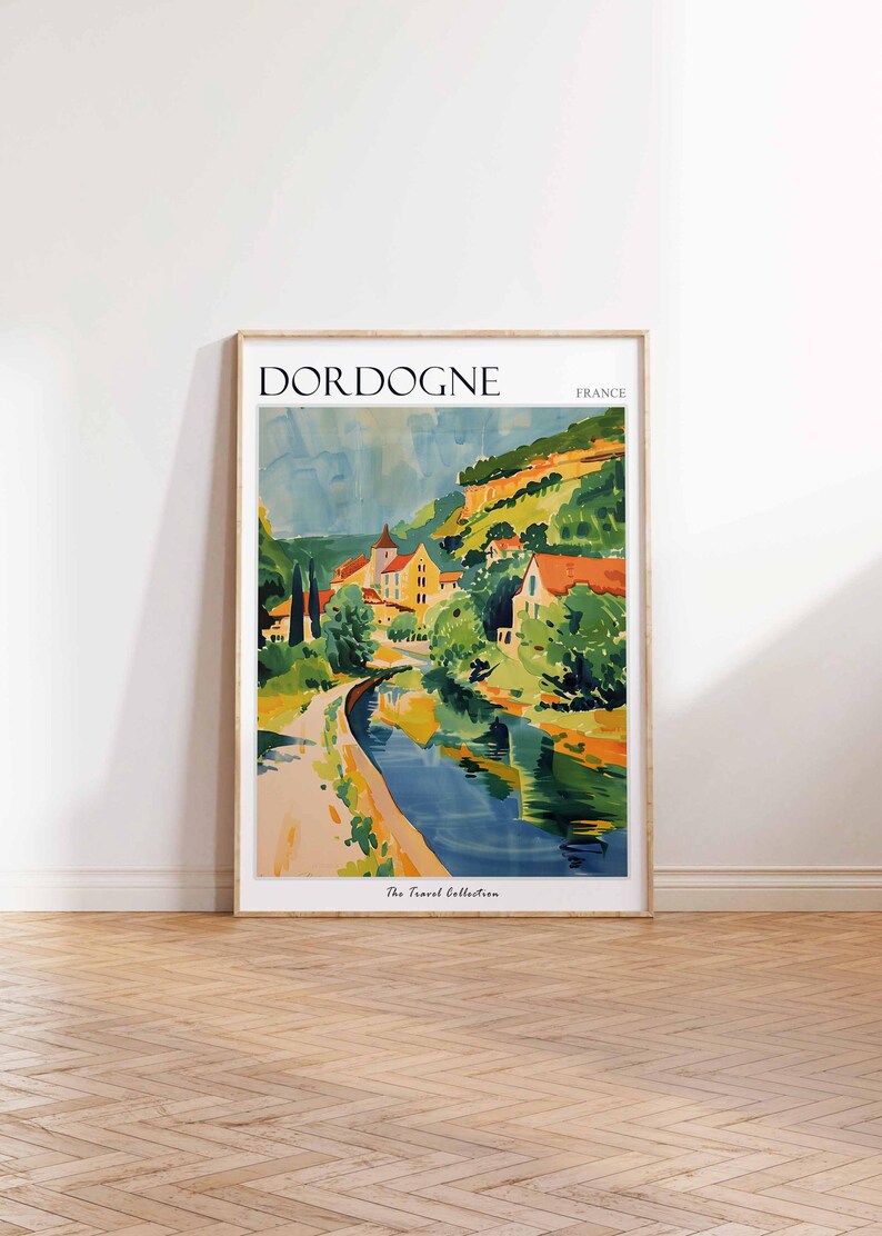 Dordogne France Travel Poster Vintage European Wall Art Etsy dordogne-france-travel-poster-vintage-european-wall-art-etsy