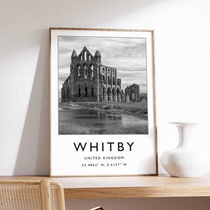 Whitby Poster, England Poster, Whitby Print, Whitby Wall Art, Whitby Decor, Whitby Gift, Whitby Beach Print, Whitby Art, UK Poster