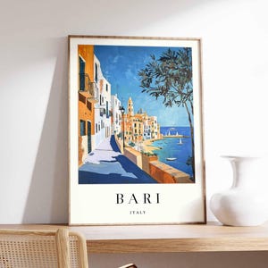 Bari Poster, Italy Wall Art, Bari Print, Italy Poster, Travel Poster, Bari Decor, Bari Italy Print, Italian City Poster, Bari Prints