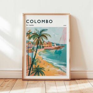 Colombo Poster, Sri Lanka Travel Print, South Asia Wall Art, Galle Face Green Decor, Capital City Gift, Colombo Print, Sri Lanka Travel Art