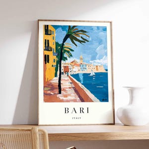 Bari Poster, Italy Wall Art, Bari Print, Italy Poster, Travel Poster, Bari Decor, Bari Italy Print, Italian City Poster, Bari Prints