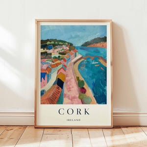 Cork Poster, Ireland Travel Print, Irish City Wall Art, Travel Decor, European Travel Gift, Cork Wall Art, Ireland Travel Art