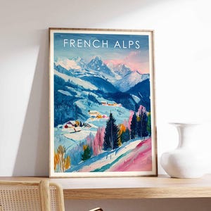 French Alps Poster, French Alps Print, French Alps Wall Art, Alps Print, French Alps Landscape, French Alps Decor, Alps Art