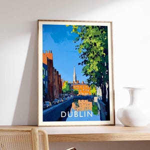 Dublin Poster, Ireland Poster, Dublin Print, City Wall Art, Dublin Decor, Dublin Gift, Dublin Artwork, Ireland Print, Dublin Art