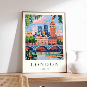 Póster de Londres, impresión del Reino Unido, arte mural de Londres, decoración con mapa de la ciudad de Londres, póster minimalista de Londres, impresión del horizonte británico, arte mural de viajes a Londres