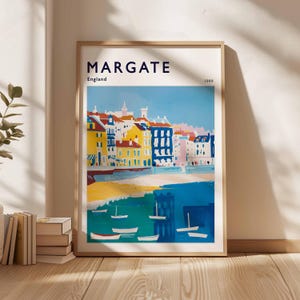 Margate Poster, UK Travel Print, Coastal Wall Art, British Decor, UK Home Decor, Margate Wall Decor, Margate Wall Art, Margate Print, UK Art