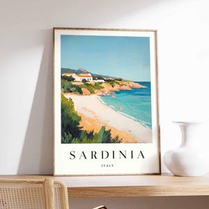 Sardinia Poster, Italy Poster, Sardinia Wall Art, Italian Print, Sardinia Print, Sardinia Decor, Italy Wall Art, Mediterranean Print