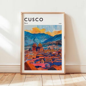 Cusco Poster, Peru Travel Print, Andes Wall Art, Incan Decor, South America Travel Gift, City Print, Cusco Print, Peru Travel Art