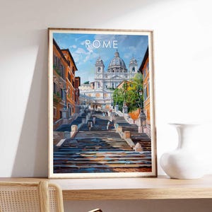 Rome Poster, Italy Poster, Rome Wall Art, Rome Print, Rome Decor, Italy Wall Art, Rome City Poster, Roman Landmarks Poster, Rome Art Print
