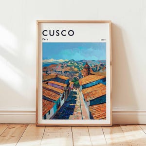 Cusco Poster, Peru Travel Print, Andes Wall Art, Incan Decor, South America Travel Gift, City Print, Cusco Print, Peru Travel Art