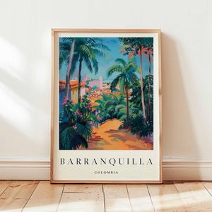 Barranquilla Poster, Colombia Travel Print, Caribbean Wall Art, Cityscape Decor, Colombia Travel Art, South America Print