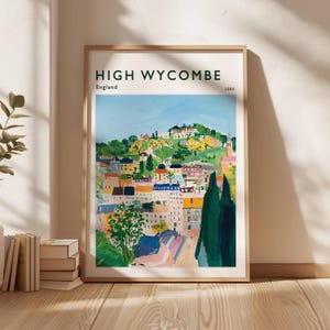 High Wycombe Poster, England Print, UK Wall Art, High Wycombe Travel Poster, British Town Print, High Wycombe Wall Decor, Modern City Poster