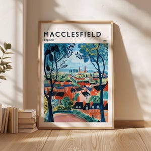 Macclesfield Poster, Macclesfield UK Print, Macclesfield Wall Art, Macclesfield Travel Poster, Macclesfield City Print, Cheshire Poster