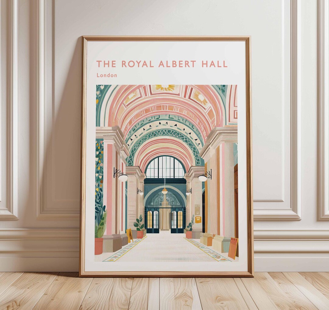 Royal Albert Hall Travel Poster: London Landmark Art Print - Etsy