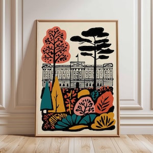 Buckingham Poster, England Travel Print, Buckinghamshire Art, Old Gaol Decor, Countryside Gift, UK Town Wall Art