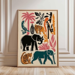 London Zoo Poster, London Travel Poster, Zoo Wall Art, Animal Print London, UK Travel Poster, British Wildlife Art, Regent&#39;s Park Decor