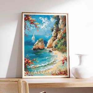 Algarve Poster, Algarve Print, Portugal Poster, Algarve Wall Art, Algarve Decor, Algarve Art, Beach Poster, Scenic Print