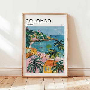 Colombo Poster, Sri Lanka Travel Print, South Asia Wall Art, Galle Face Green Decor, Capital City Gift, Colombo Print, Sri Lanka Travel Art