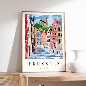 Brussels Poster, Brussels Print, Brussels Wall Art, Brussels Decor, Belgium Poster, Brussels Artwork, Brussels City Poster