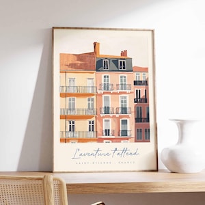 Saint Etienne Poster, France Travel Print, Industrial Heritage Print, France Cityscape Decor, Rhône-Alpes Region Art, France Travel Gift