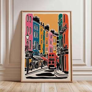 Soho London Travel Poster : Impression artistique animée du West End