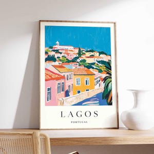 Lagos Poster, Portugal Travel Print, Lagos Coastal Print, Portugese Wall Art, European Wall Art, Lagos Travel Gift