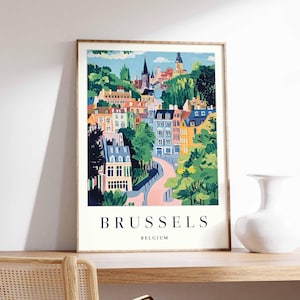 Brussels Poster, Brussels Print, Brussels Wall Art, Brussels Decor, Belgium Poster, Brussels Artwork, Brussels City Poster