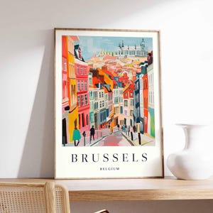Brussels Poster, Brussels Print, Brussels Wall Art, Brussels Decor, Belgium Poster, Brussels Artwork, Brussels City Poster