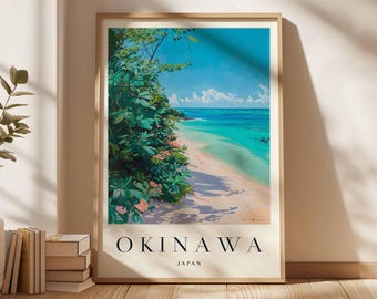 Okinawa Japan Travel Poster: Tropical Ryukyu Islands Wall Art - Etsy