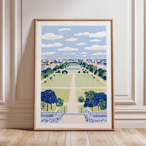 Victoria Park Poster, London Travel Poster, Victoria Park Wall Art, UK Nature Poster, British Landscape Art, London Park Decor