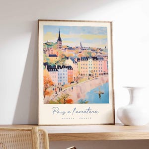 Rennes Poster, Frankreich Reisedruck, Kunstdruck Historisches Viertel, Frankreich Stadt Dekor, Bretagne Architektur Ansicht Kunst, Frankreich Reisegeschenk