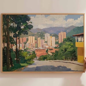 Caracas Poster, Venezuela Travel Print, Venezuelan City Wall Art, South America Travel Decor, Caracas Landscape Art, Cityscape Print