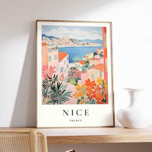 Nice Poster, France Poster, Nice Wall Art, Nice Prints, Nice Decor, France Wall Art, Nice Print, Nice Art Print, Nice City Poster