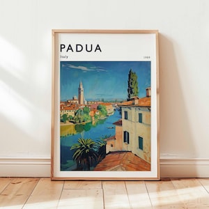 Padua Poster, Italy Travel Print, European Wall Art, Venetian Decor, Padua Travel Gift, Cityscape Print, Italy Poster. Italy Travel Art