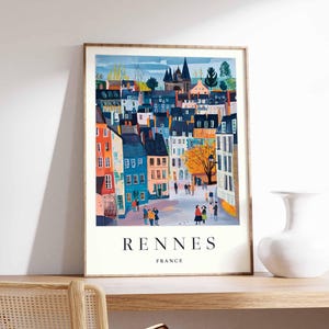 Rennes Poster, Rennes Travel Print, French Travel Poster, French Gift, European City Print, Rennes Art, Rennes Gift, France Travel Poster