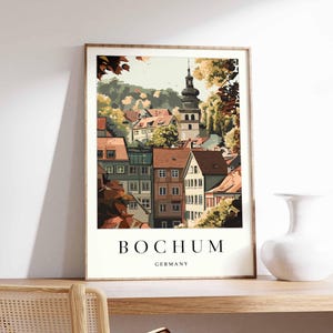 Bochum Poster, Bochum Print, Germany Wall Art, Bochum Decor, Vintage City Poster, Modern Art Print, Poster of Bochum, Gift for Bochum Lovers