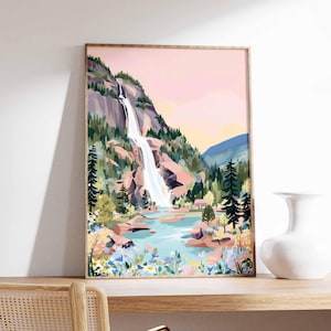 Norway Poster, Fjord Travel Print, Northern Lights Art, Oslo Bergen Decor, Scandinavian Landscape, Nordic Home Gift