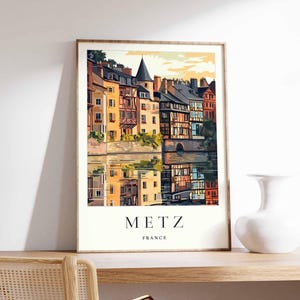 Metz Poster, France Travel Print, Lorraine Wall Art, French City Decor, Metz Cathedral Poster, France Travel Gift, Europe Travel Art