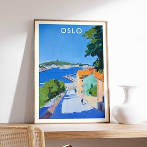 Oslo Poster, Oslo Norway Print, Oslo City Wall Art, Oslo Decor, Norwegian Art Print, Oslo Skyline Poster, Oslo Travel Poster