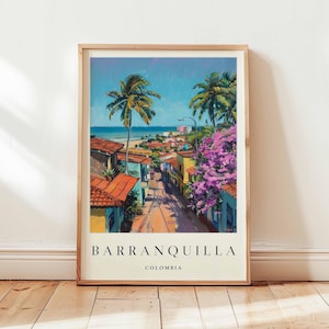 Barranquilla Poster, Colombia Travel Print, Caribbean Wall Art, Cityscape Decor, Colombia Travel Art, South America Print