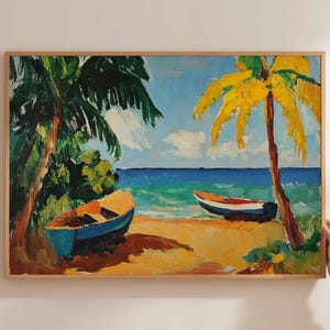 Dominican Republic Poster, Caribbean Travel Print, Island Wall Art, Tropical Beach Decor, Dominican Republic Travel Art, Caribbean Poster
