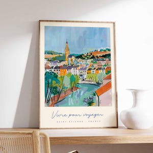 Saint Etienne Poster, France Travel Print, Industrial Heritage Print, France Cityscape Decor, Rhône-Alpes Region Art, France Travel Gift