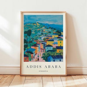 Addis Ababa Poster, Ethiopia Travel Print, African City Wall Art, Travel Decor, Capital City Gift Art, East Africa Print, Ethiopia Poster